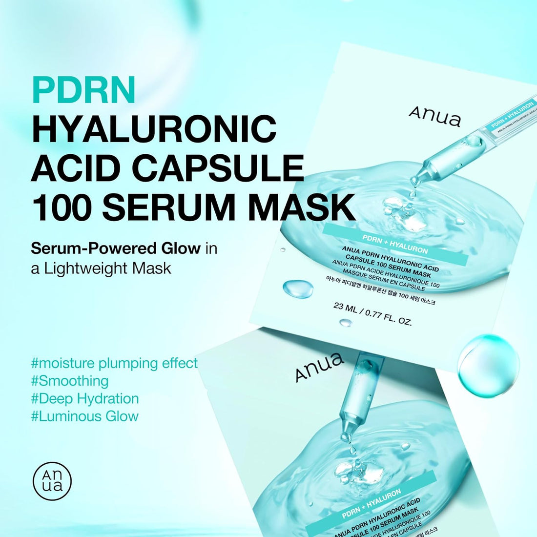 Anua Pdrn Hyaluronic Acid Capsule 100 Serum Mask 23ml 1Pc