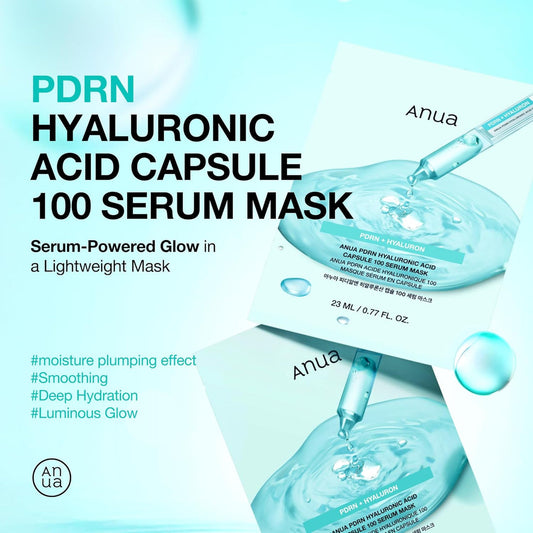 Anua Pdrn Hyaluronic Acid Capsule 100 Serum Mask 23ml 1Pc