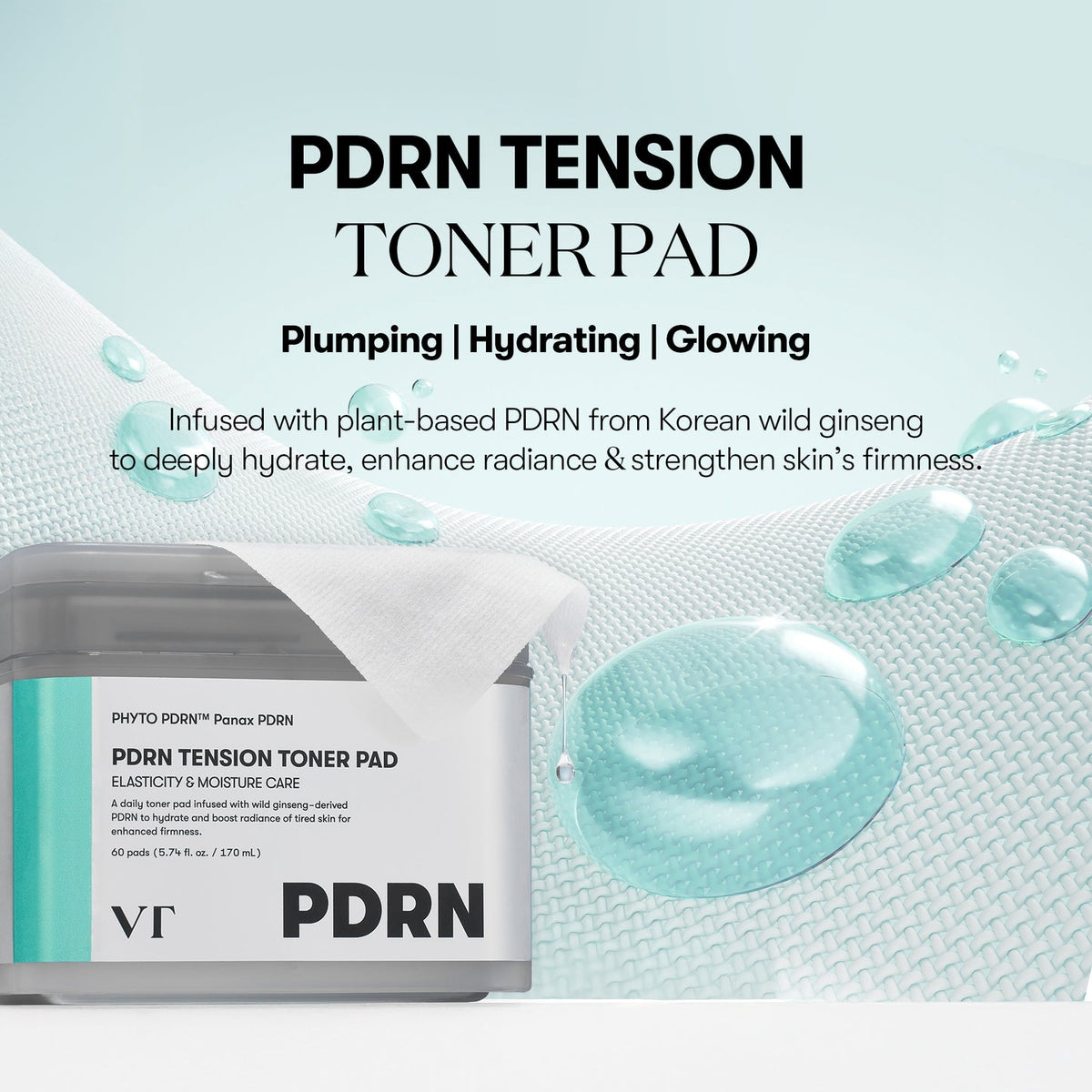 VT Cosmetics PDRN Tension Toner Pad 60pads