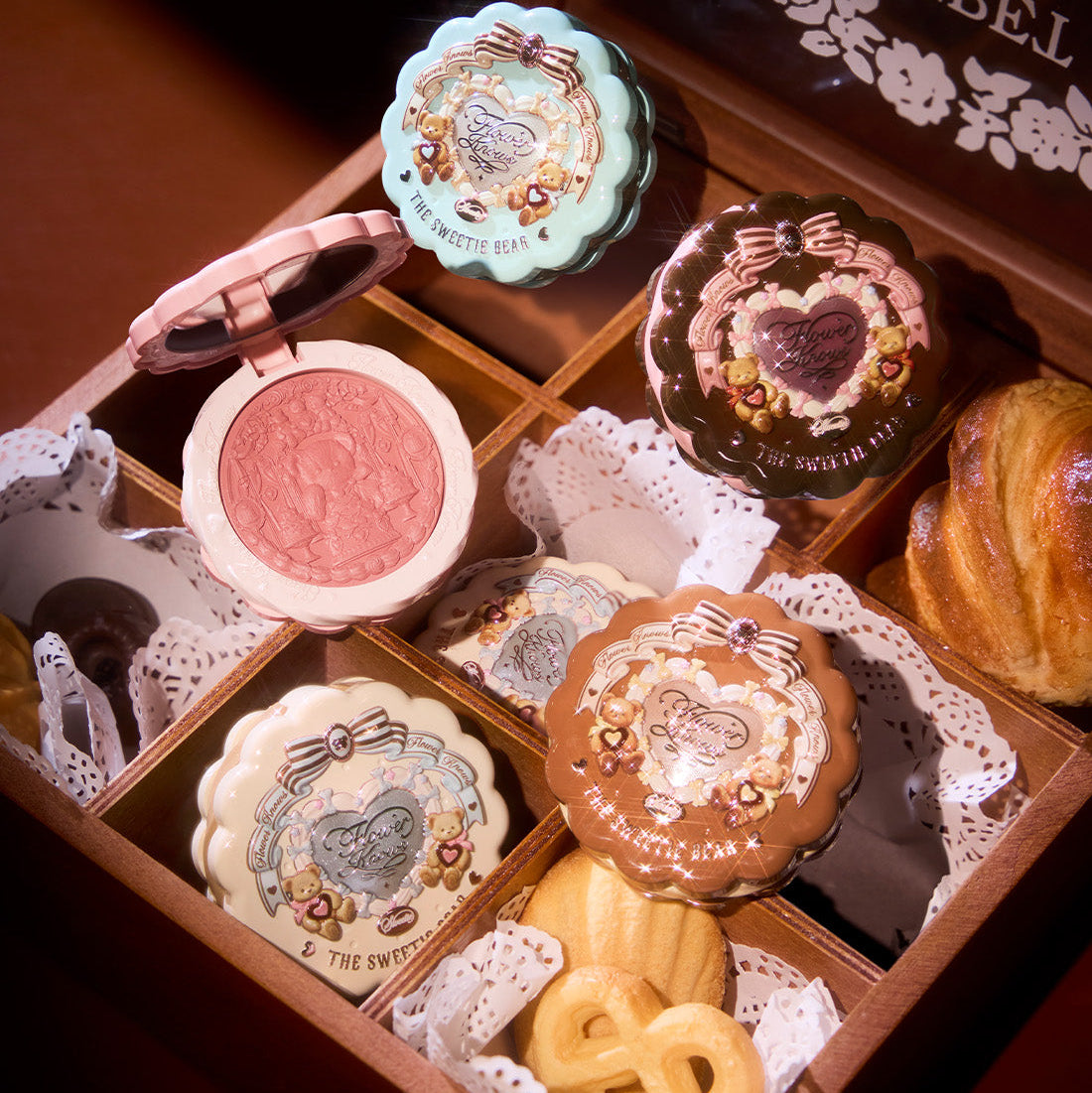 Flower Knows The Sweetie Bear Collection Silk Satin Blush