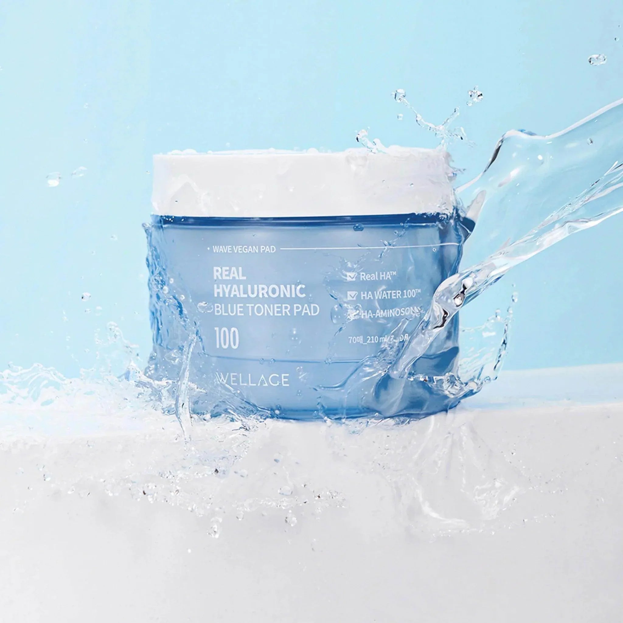 Wellage Real Hyaluronic Blue Toner Pad 210ml