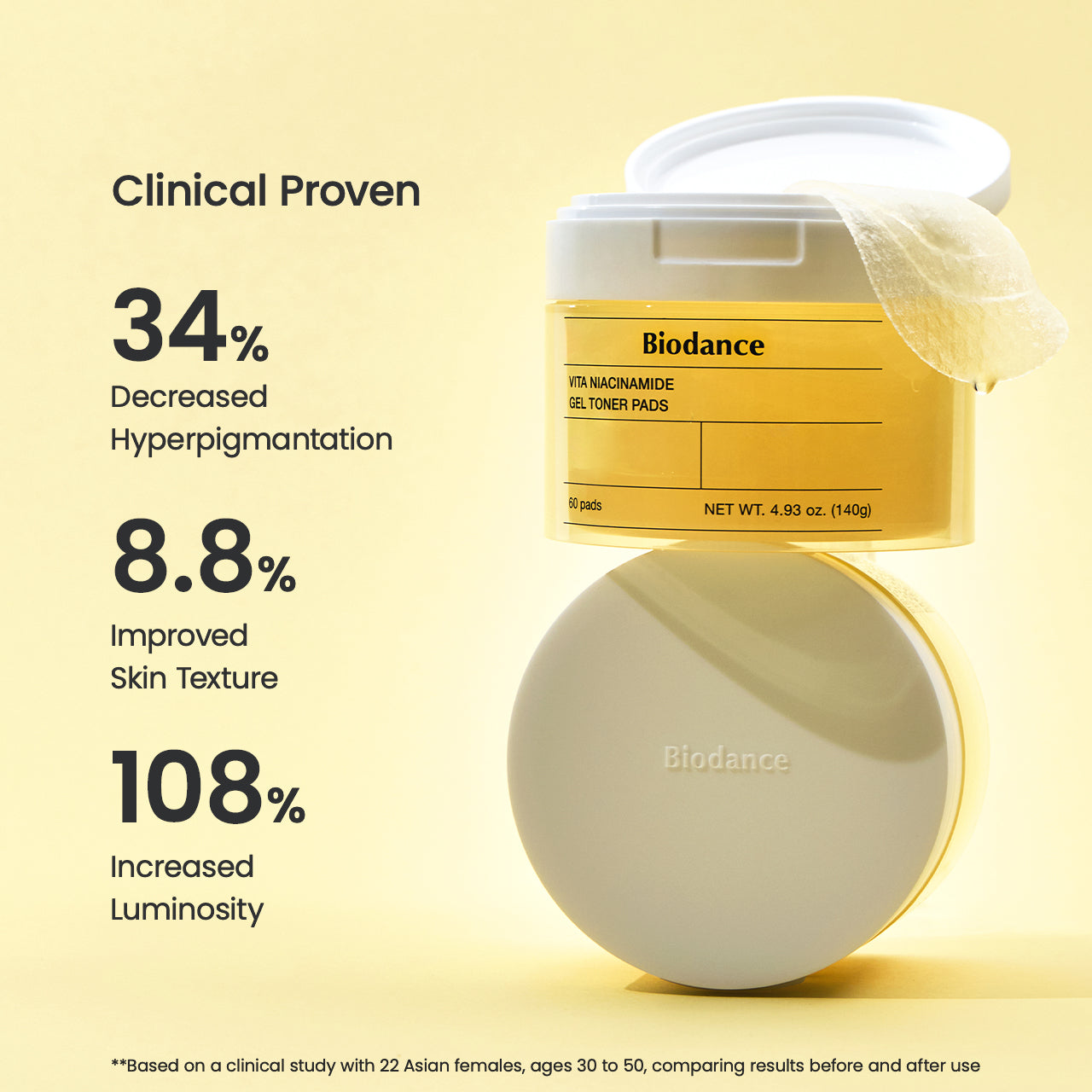 Biodance Vita Niacinamide Gel Toner Pads 60 Pads