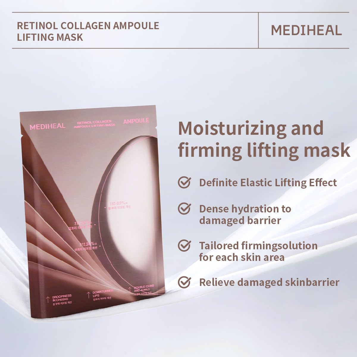 Mediheal Retinol Collagen Ampoule Lifting Mask 1Pc