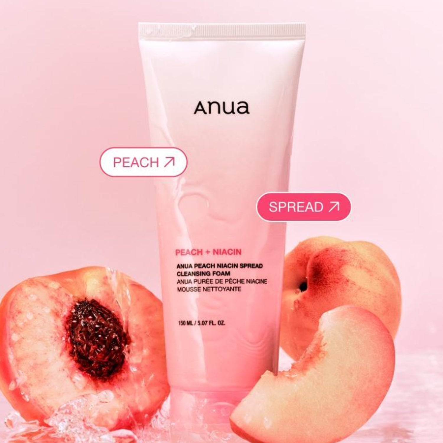 Anua Peach Niacin Spread Cleansing Foam 150ml