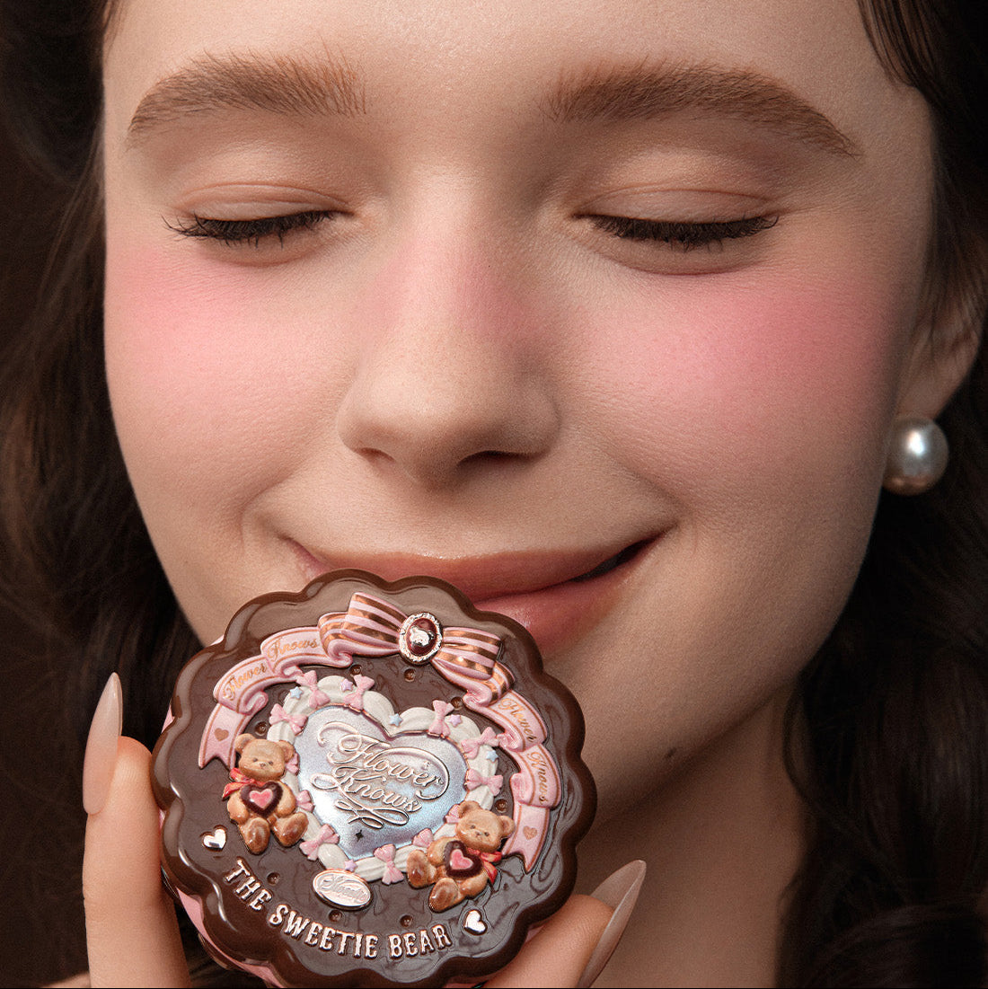 Flower Knows The Sweetie Bear Collection Silk Satin Blush