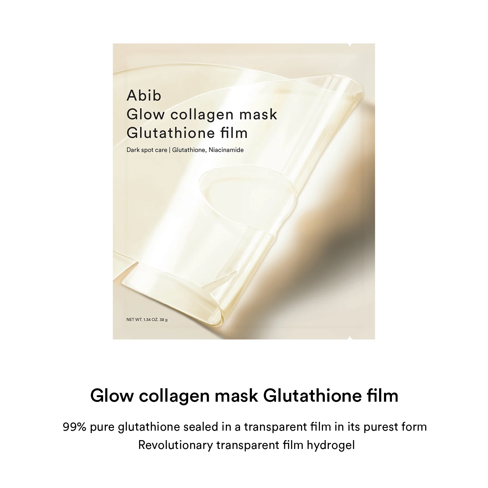 Abib Glow Collagen Mask Glutathione Film 1Pcs