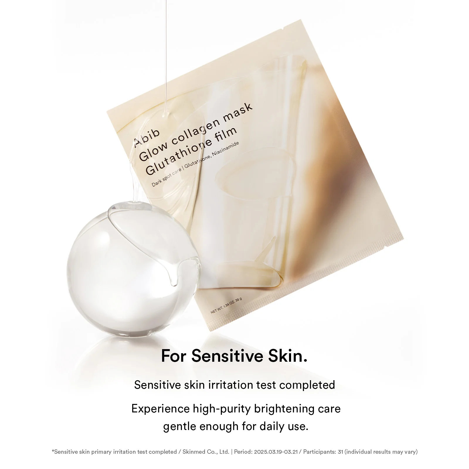 Abib Glow Collagen Mask Glutathione Film 1Pcs