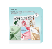 Anua X W Cosmetics Collagen Sheet Mask Set (Collgaen Mask 3ea + Sheet Mask 3ea)