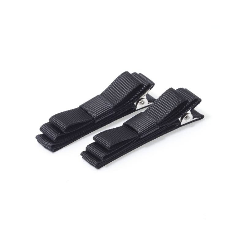 Mapepe No-crease Stick-on Hair Ribbon Clip 2p Black