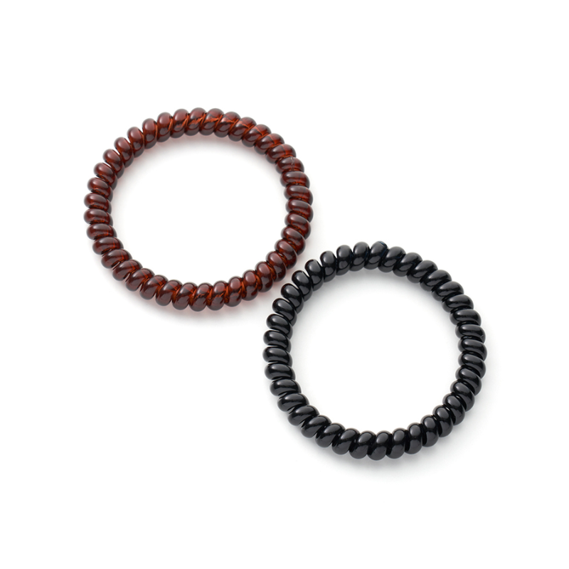 Mapepe Spring Hair Gum Slim 2P BK & BR
