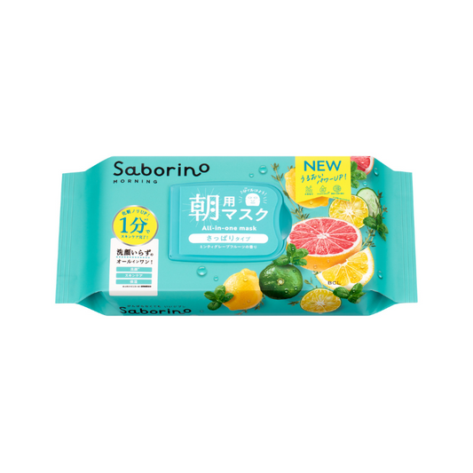 Saborino Morning Facial Sheet Mask Minty Fresh N 30sheets