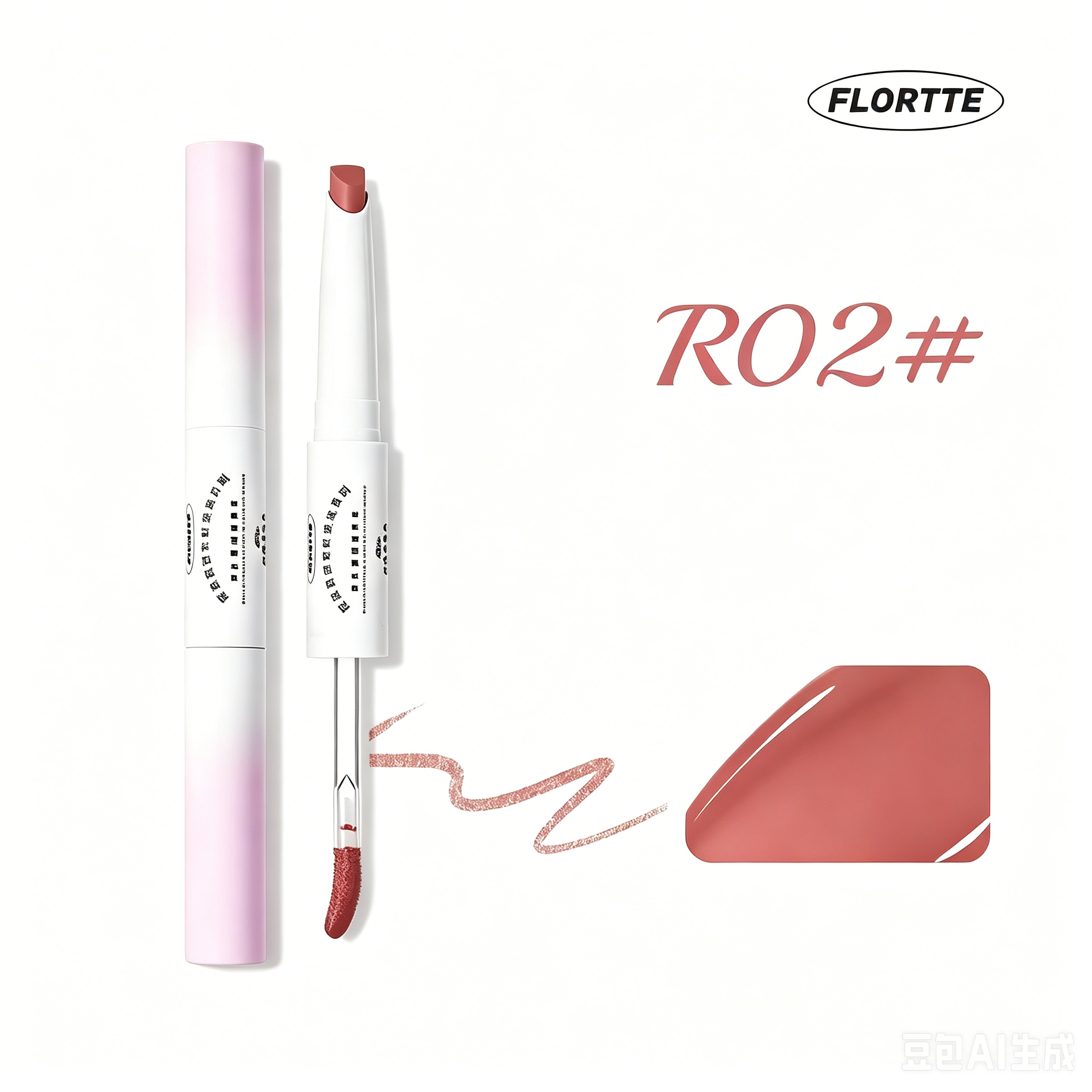 Flortte Rainbow Bubble Collection 2-in-1 Lip Liner & Gloss