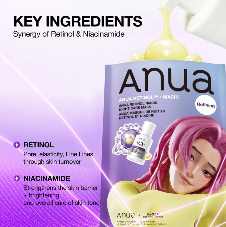 Anua X KDH Retinol Niacin Night Care Mask 1Pc