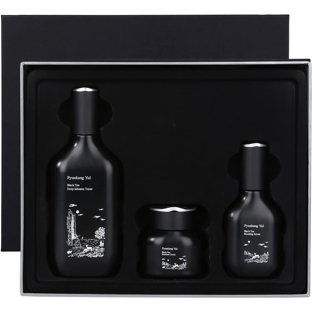 Pyunkang Yul Black Tea Line Gift Set (Toner,Serum,Cream)