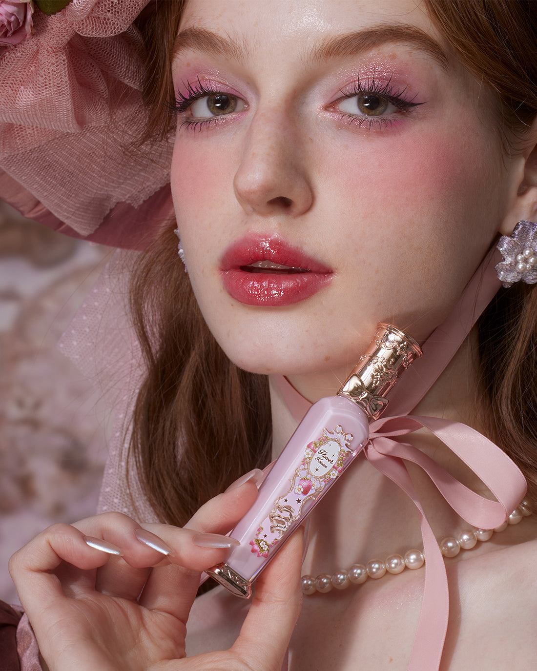 Flower Knows Strawberry Rococo Series Glowy Lip Gloss