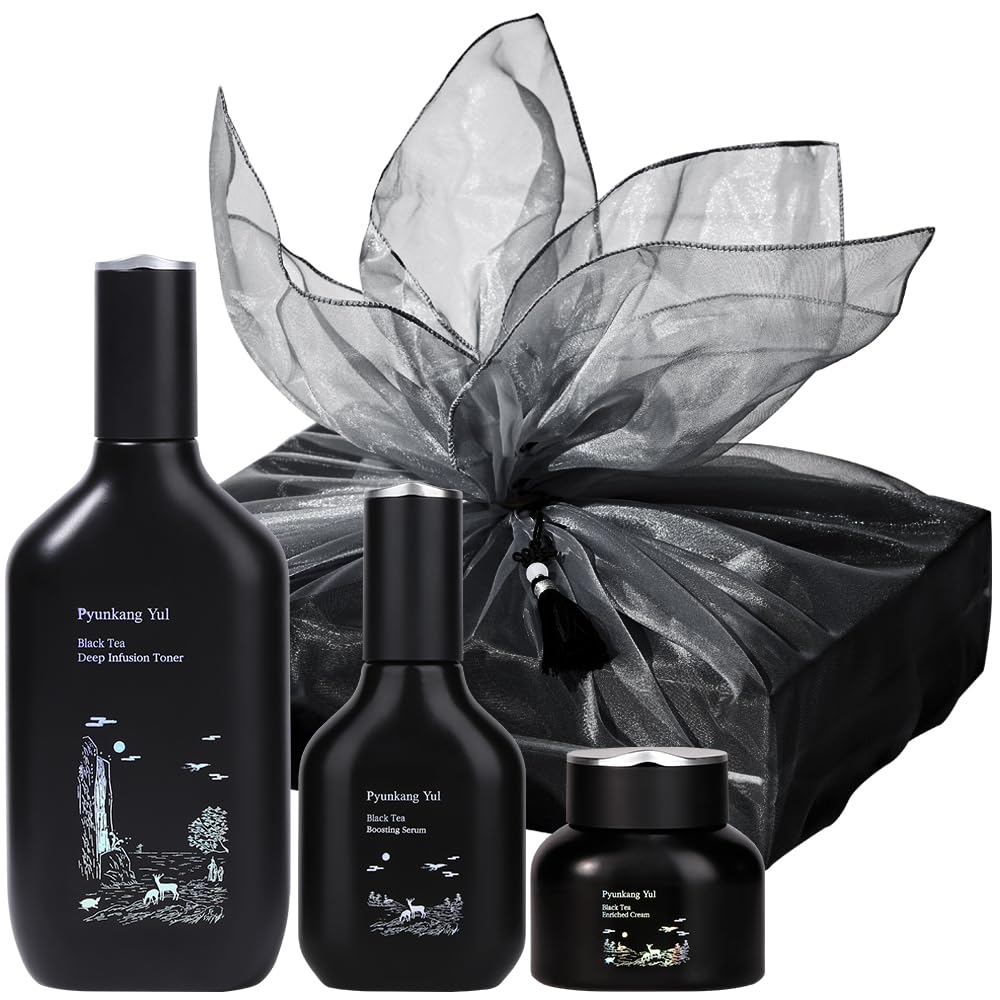 Pyunkang Yul Black Tea Line Gift Set (Toner,Serum,Cream)