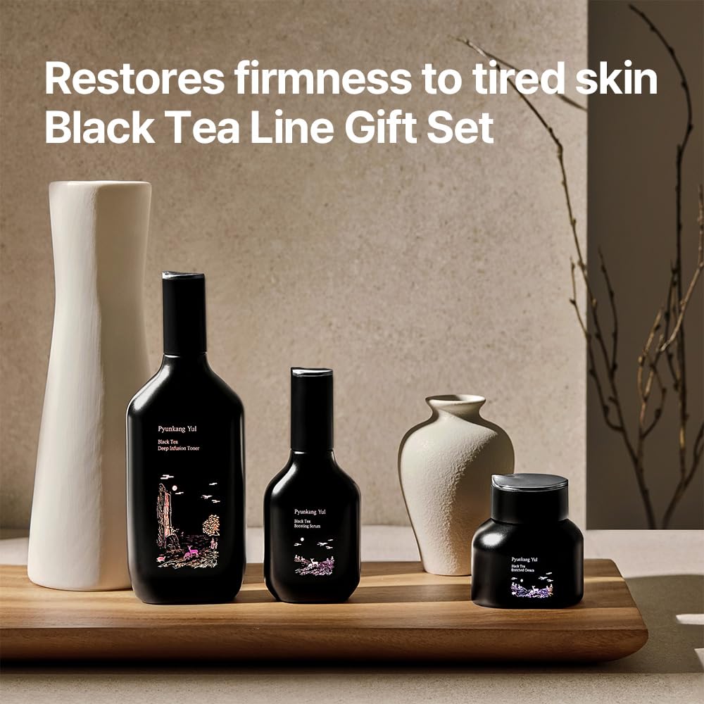 Pyunkang Yul Black Tea Line Gift Set (Toner,Serum,Cream)