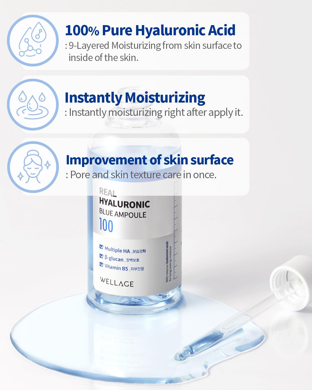 Wellage Real Hyaluronic Blue 100 Ampoule