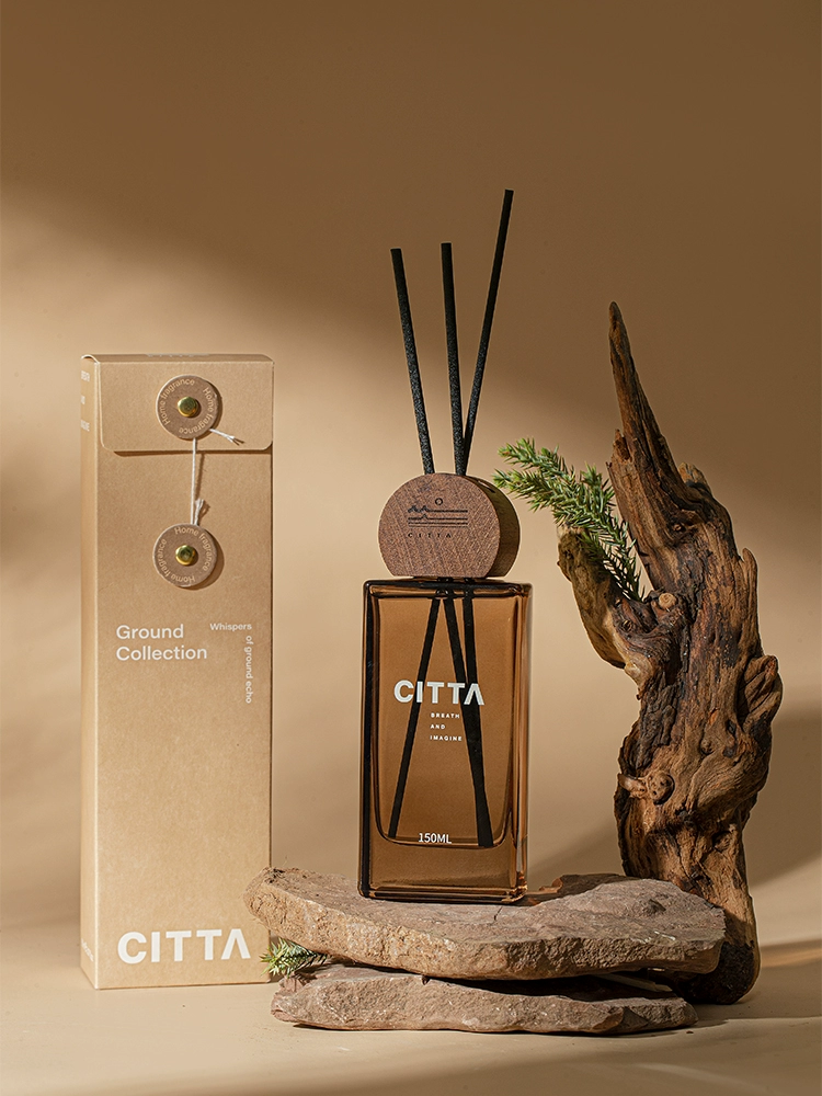 Citta West Moss Earth Tall Square Bottle Reed Diffuser 150ml