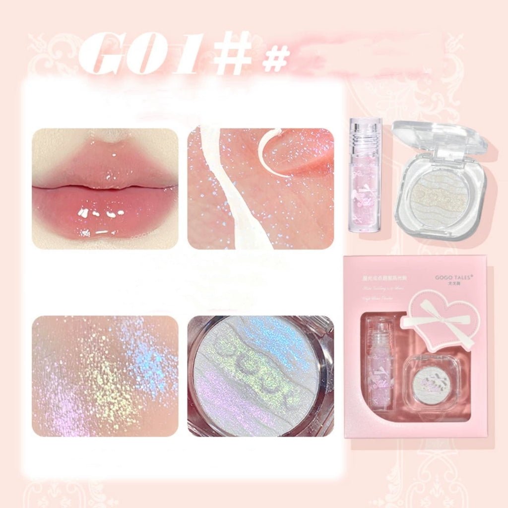 GogoTales Starlights Lip Gloss & Highlighter Set
