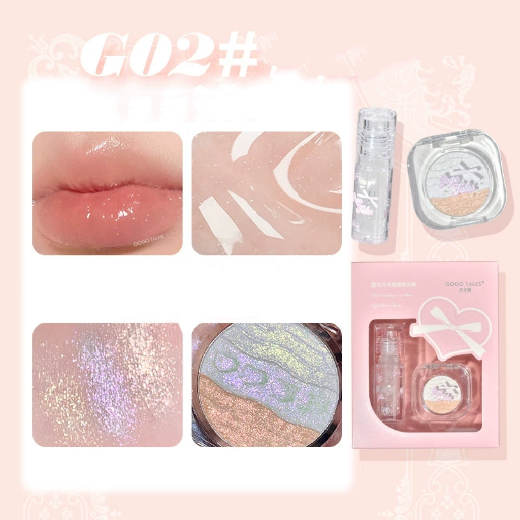 GogoTales Starlights Lip Gloss & Highlighter Set
