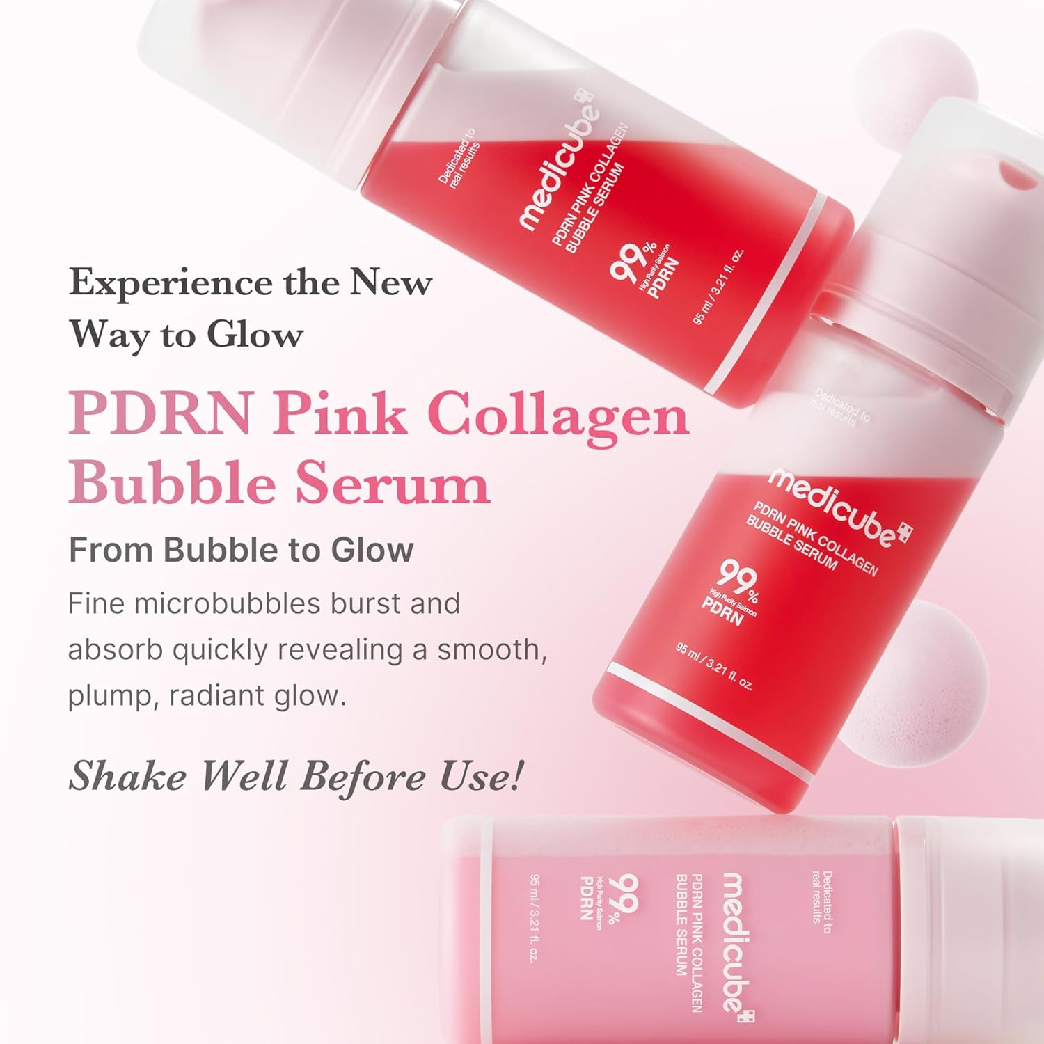 Medicube Pdrn Pink Collagen Bubble Serum 95ml