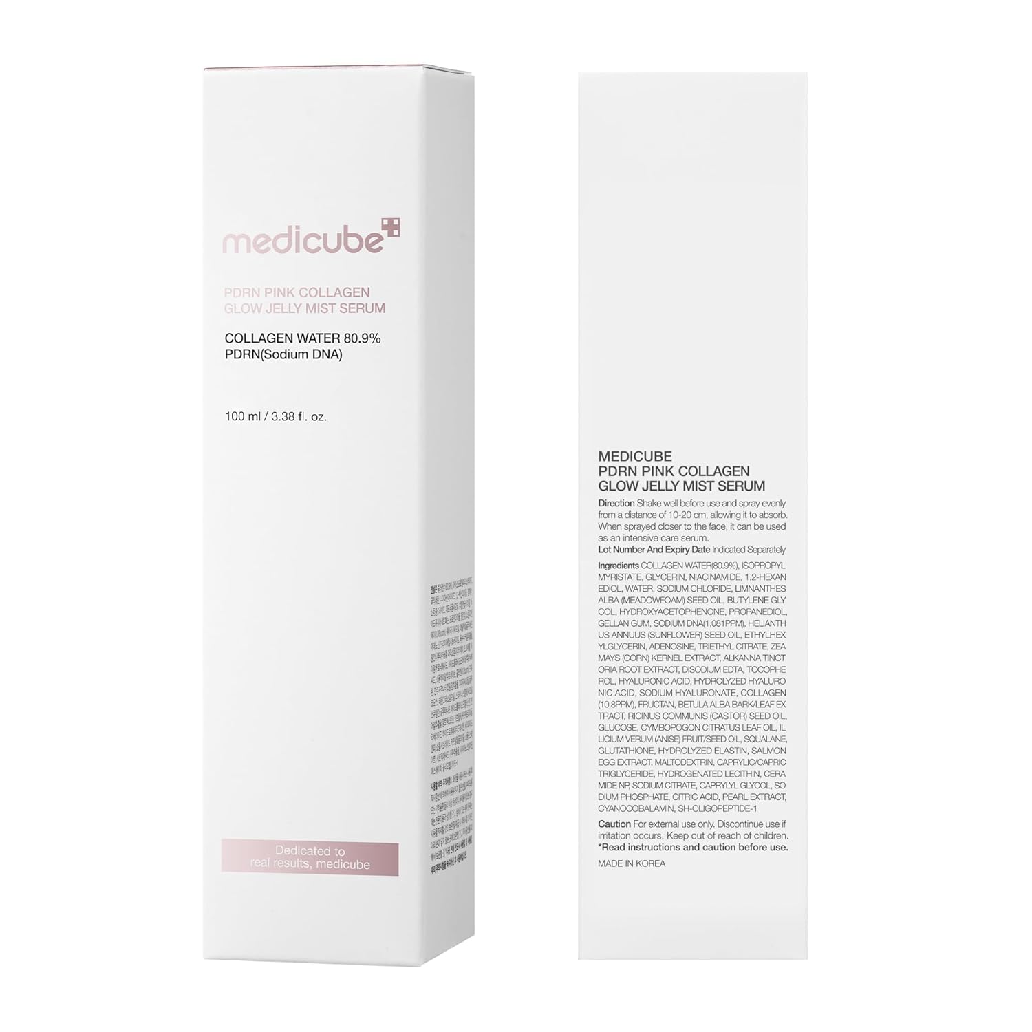 Medicube Pdrn Pink Collagen Glow Jelly Mist Serum 100ml