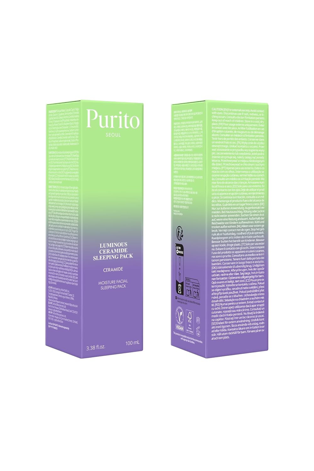 Purito Luminous Ceramide Sleeping Pack 100ml