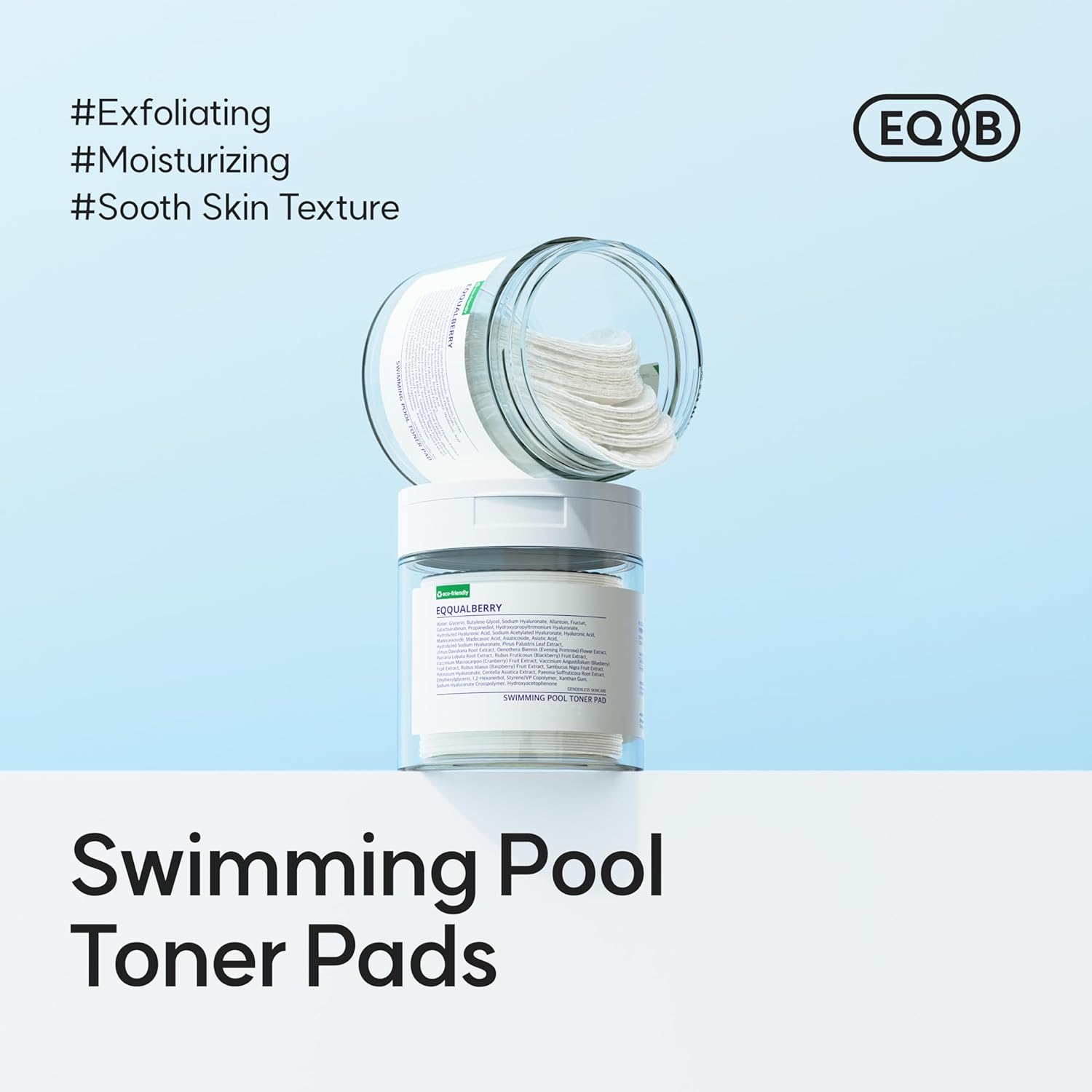 Eqqualberry Swimming Pool Toner Pads 220ml 70 Sheets