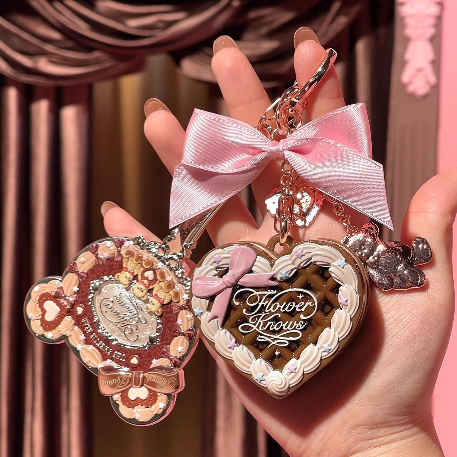 Flower Knows The Sweetie Bear Collection Mini Setting Powder & Charm Set