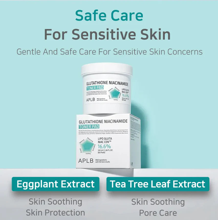 glutathione niacinamide toner APLB Facial Glutathione Niacinamide Toner Pad 100ml