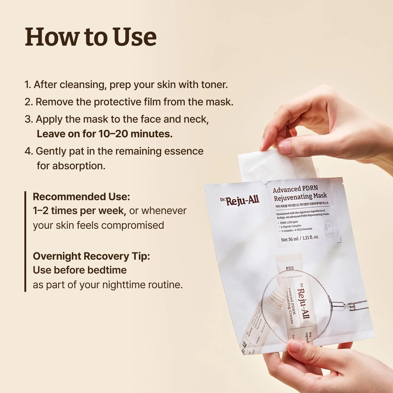 Dr.Reju-All Advanced Pdrn Rejuvenating Mask 4Pcs