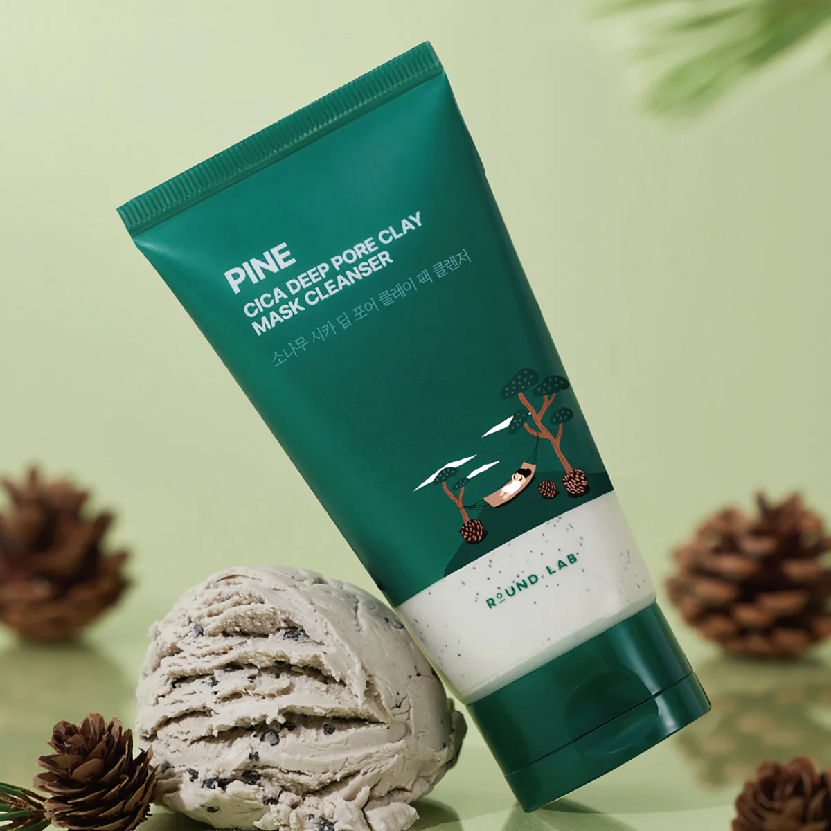 Round Lab Pine Cica Deep Pore Clay Mask Cleanser 150ml