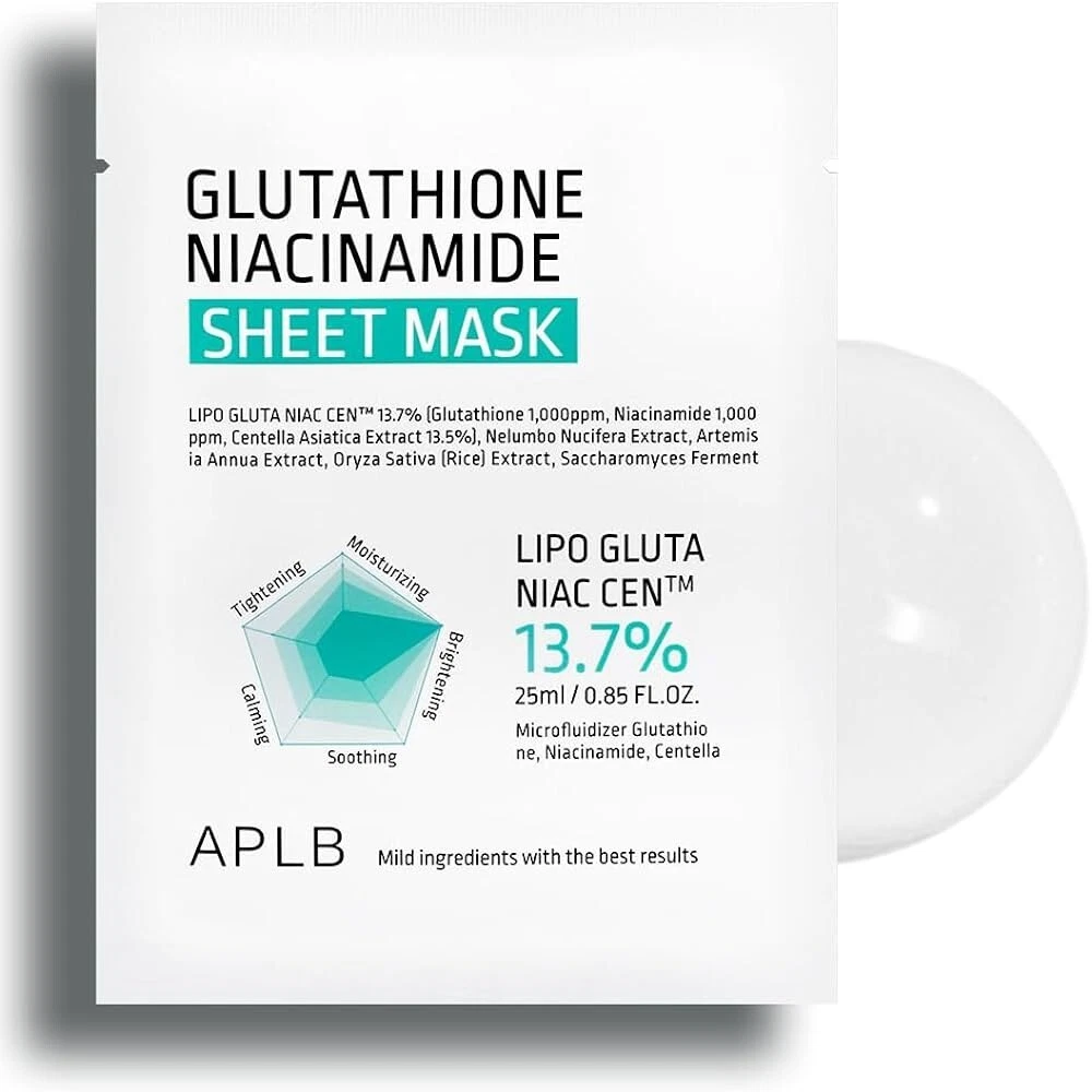APLB Glutathione Niacinamide Sheet Mask 25ml 1pc