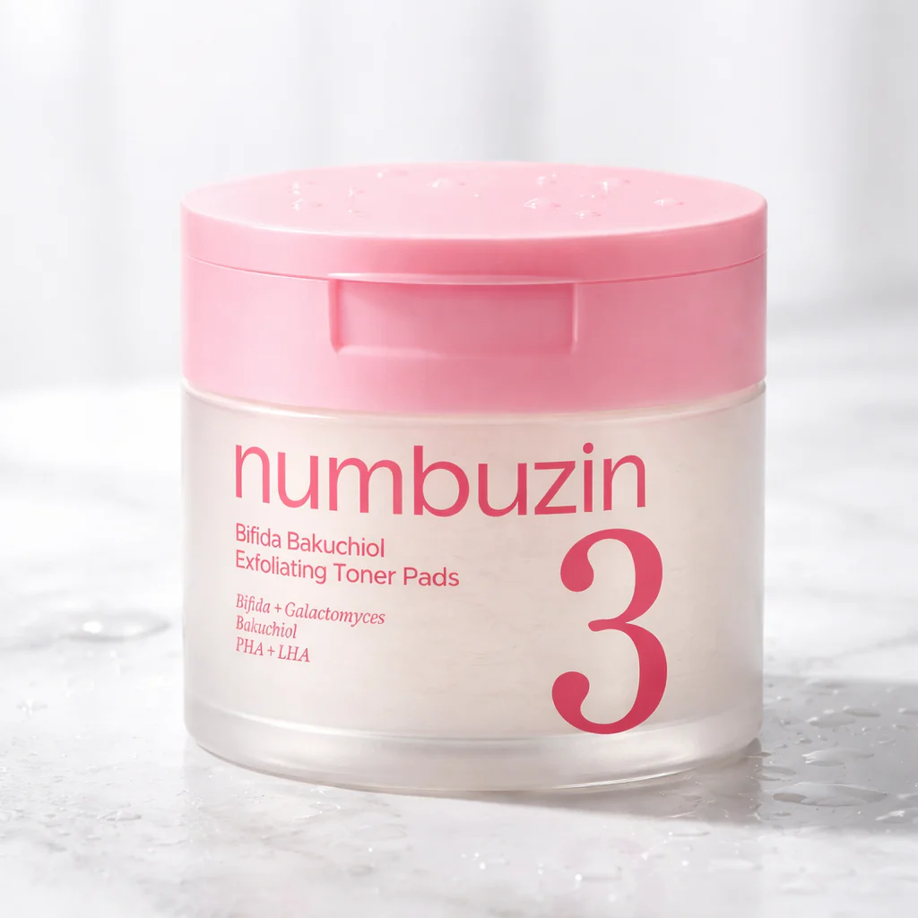 Numbuzin No.3 Bifida Bakuchiol Exfoliating Toner Pads 190ml 70 pads
