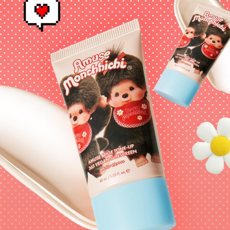 Amuse X Monchhichi Beige Tone-Up 365 Vegan Sunscreen 40ml