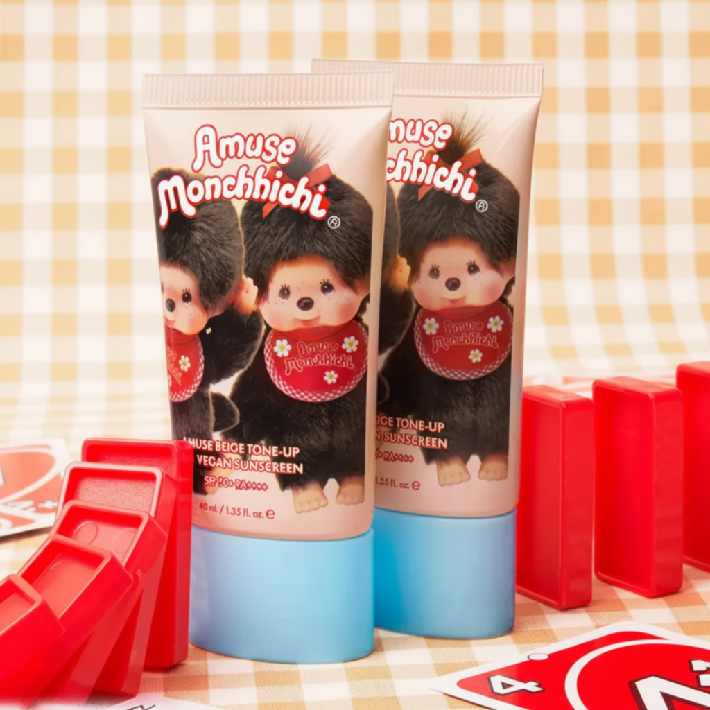 Amuse X Monchhichi Beige Tone-Up 365 Vegan Sunscreen 40ml