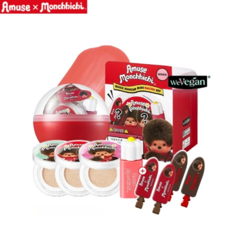 Amuse X Monchhichi Quick Makeup Mini Gacha Set