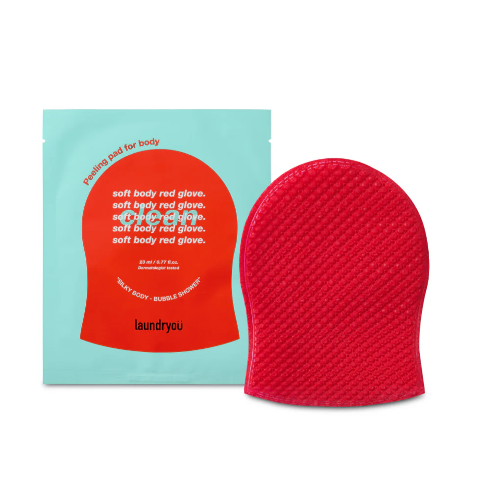 Laundryou Soft Red Body Glove Clean 1ea
