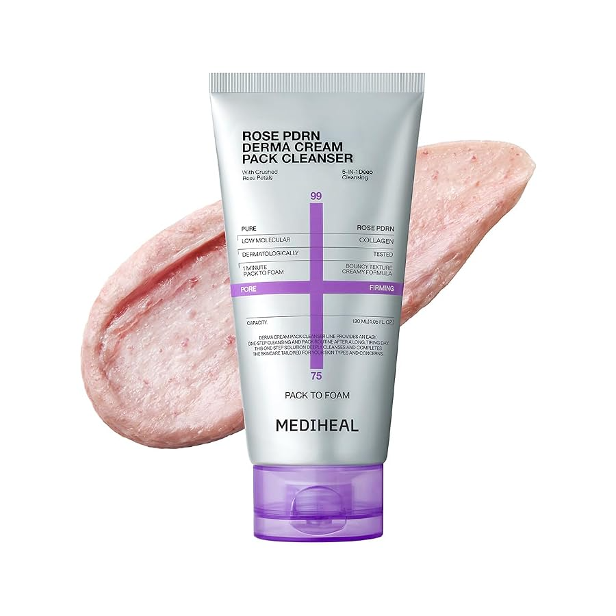 Mediheal Rose PDRN Derma Cream Pack Cleanser 120ml