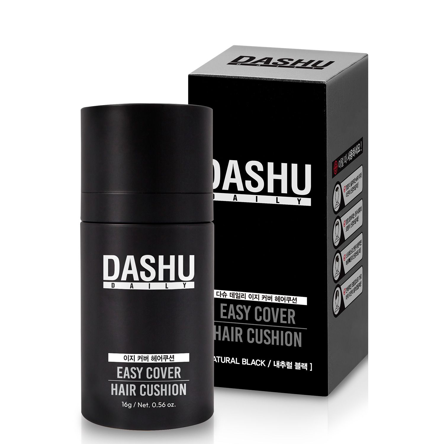 Dashu Daily Easy Cover Hair Cushion 16g Natural Black