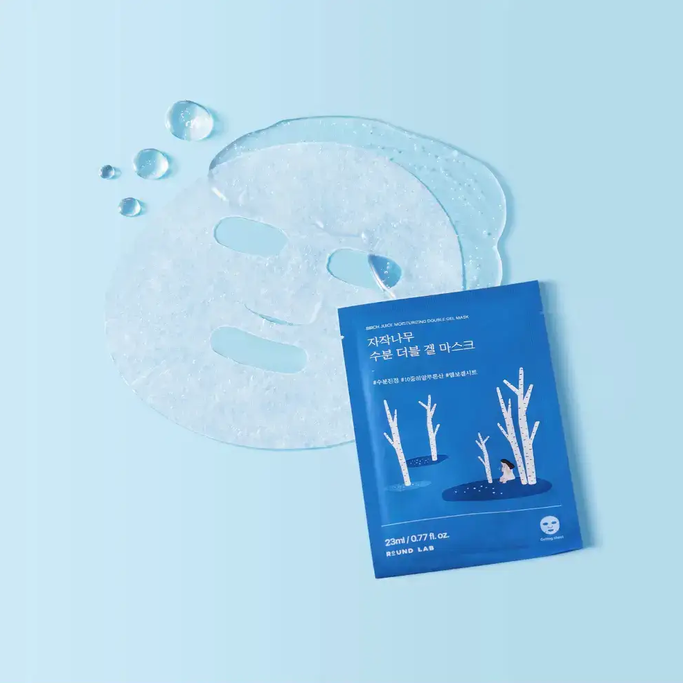 Round Lab Birch Juice Moisturizing Double Gel Mask 1Pcs