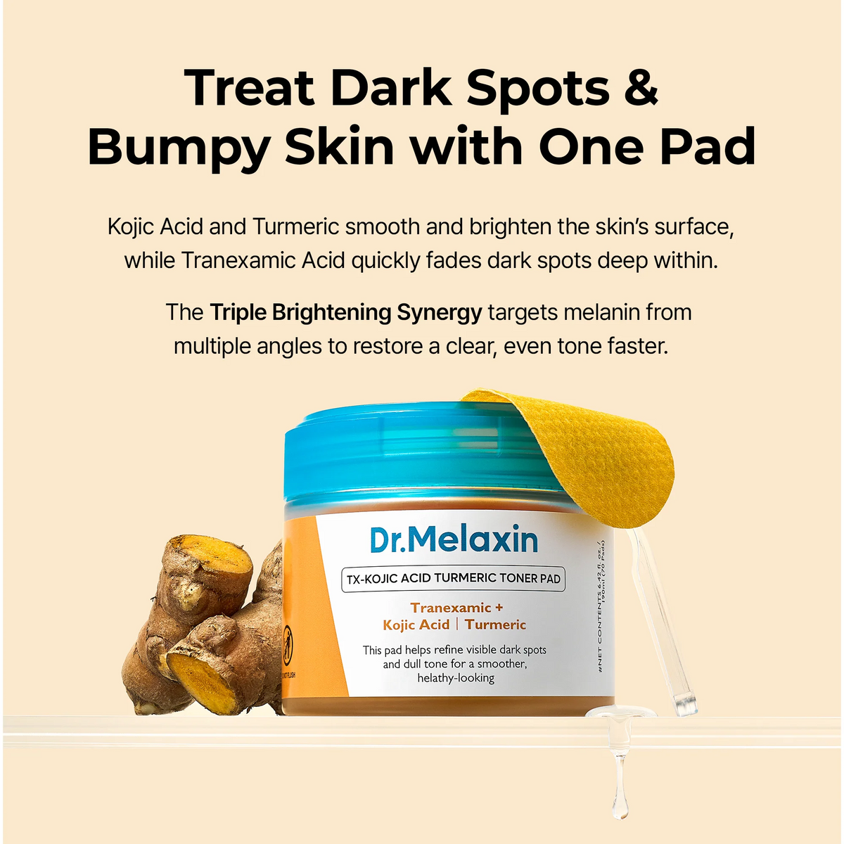 Dr.Melaxin TX-Kojic Acid Turmeric Toner Pad (70ea)190ml