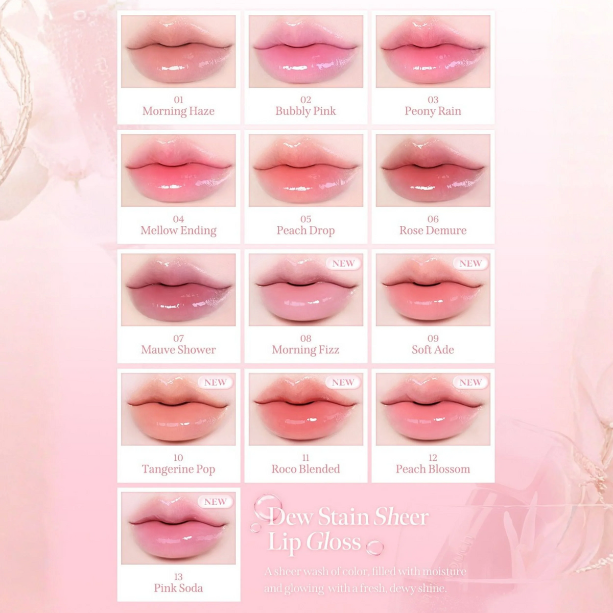 Milktouch Dew Stain Sheer Lip Gloss 4ml