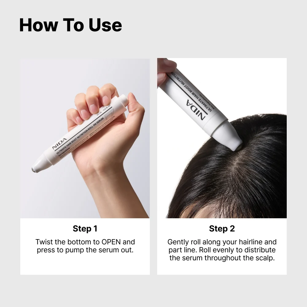 NIDA Ultimate Hair Root Nutrition Roll On Serum 15ml