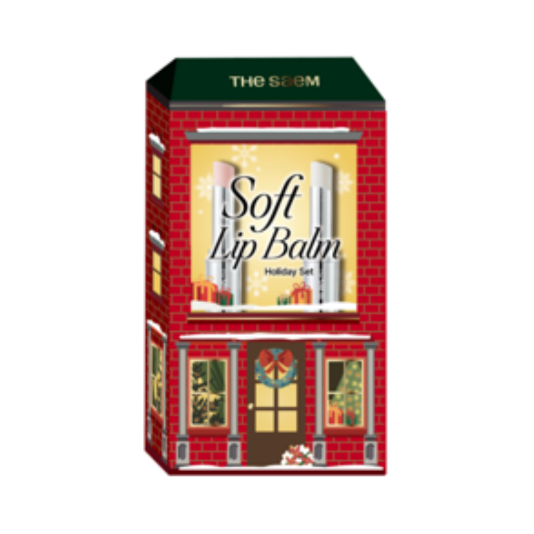 The Saem Soft Lip Balm Holiday Set 3.8g*2
