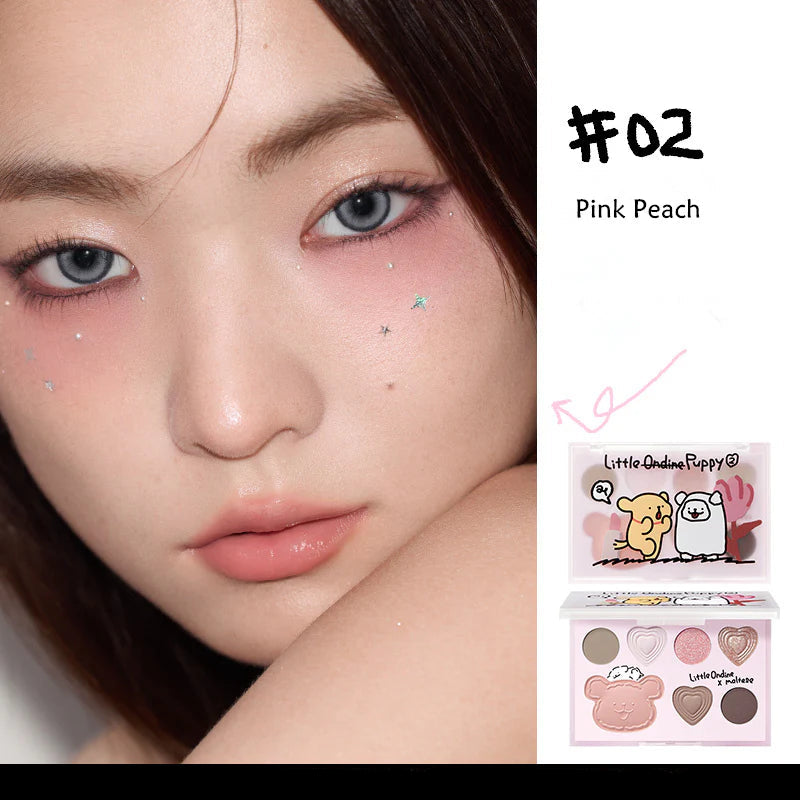 Little Ondine Puppy Hug Series 7-Color Eyeshadow Palette