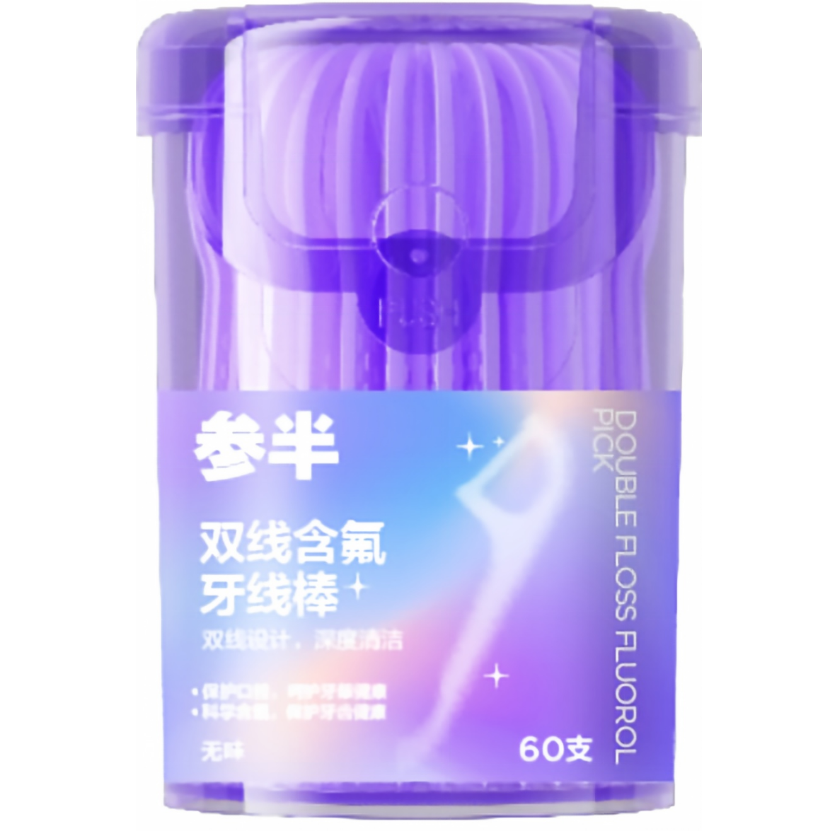 Canban Double Line Fluoride Floss Picks(60 Pcs)