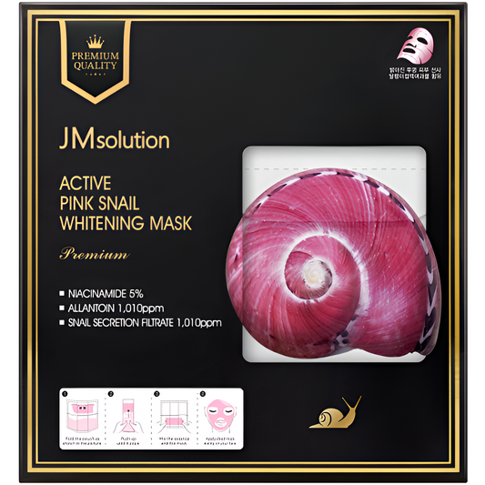 JM Solution Active Pink Snail Whitening Mask Premium 1Pc