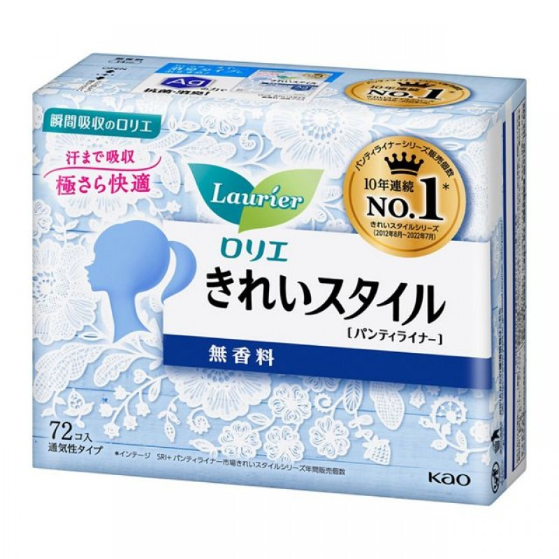 Kao Laurier Sanitary Pad No Fragrancy 72Pcs